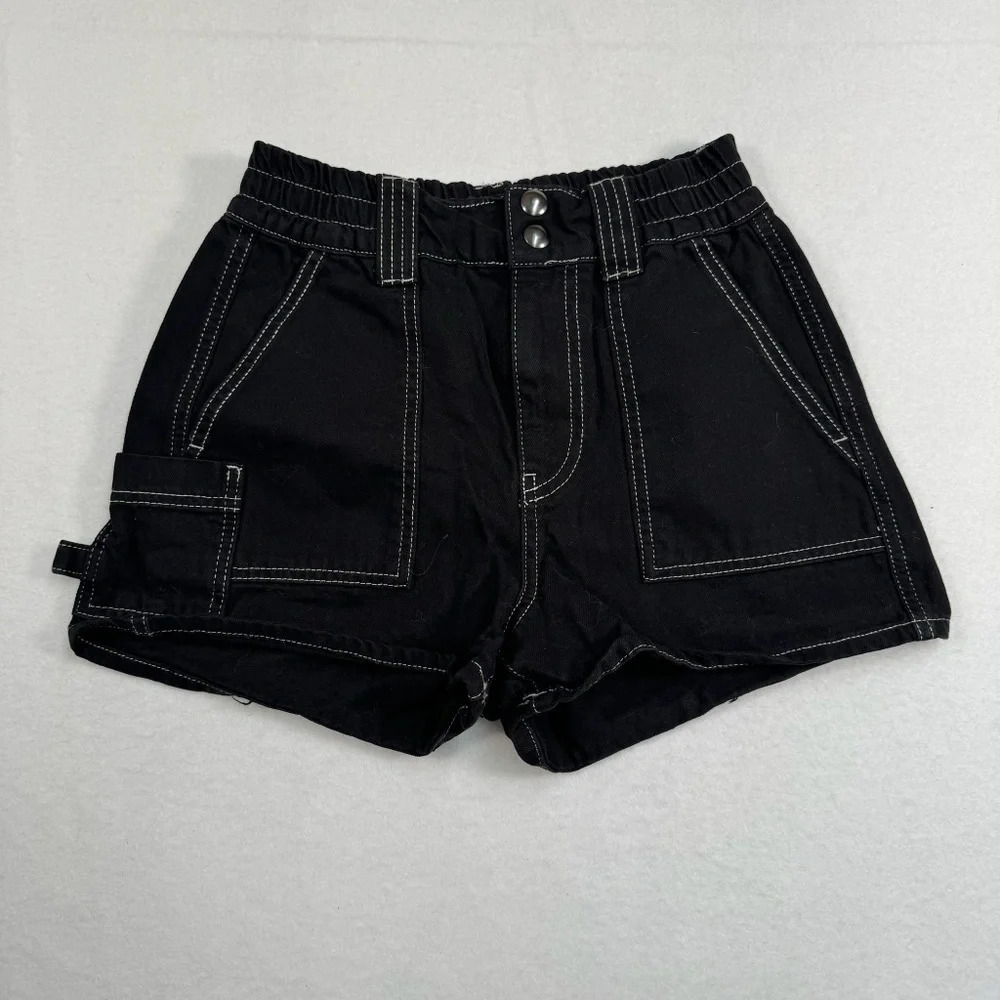 BDG Skate Shorts Womens Size XS High Rise Black Elastic Waist